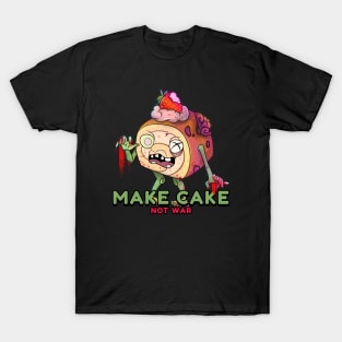 Make Cake Not War Zombie T-Shirt